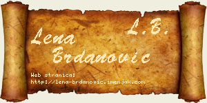 Lena Brdanović vizit kartica